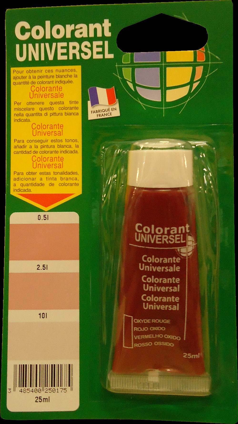 Colorant universel pour peinture oxyde rouge 25ml